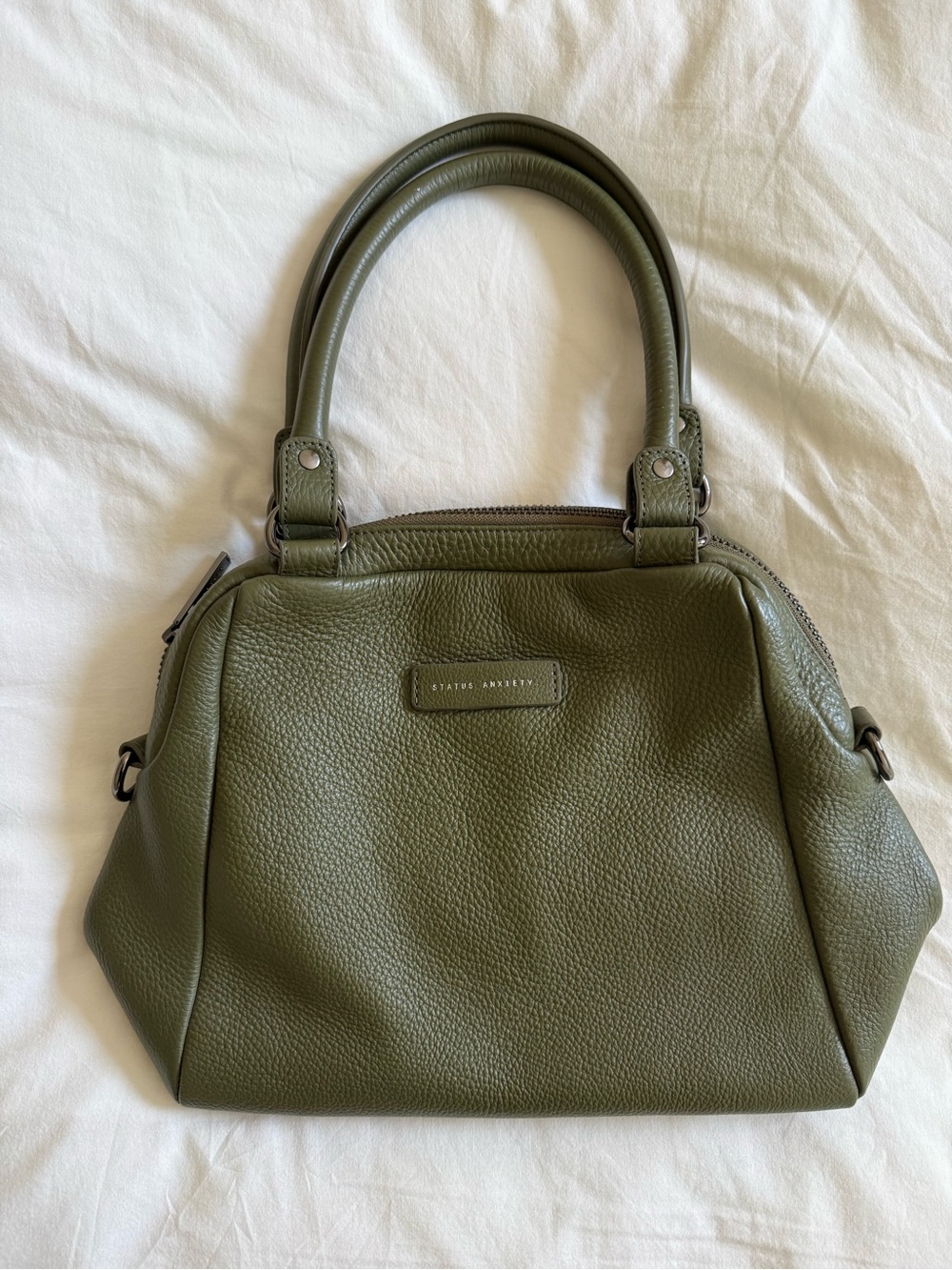 Genuine Leather Olive Green Purse